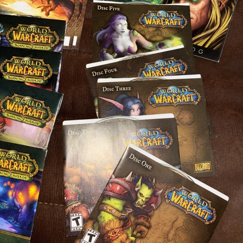 World of Warcraft and WOW Burning Crusade Expansion Game LOT of 2 Games Big Box!